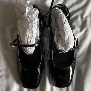 Zara Blockheel Slingback Mary Jane Shoes